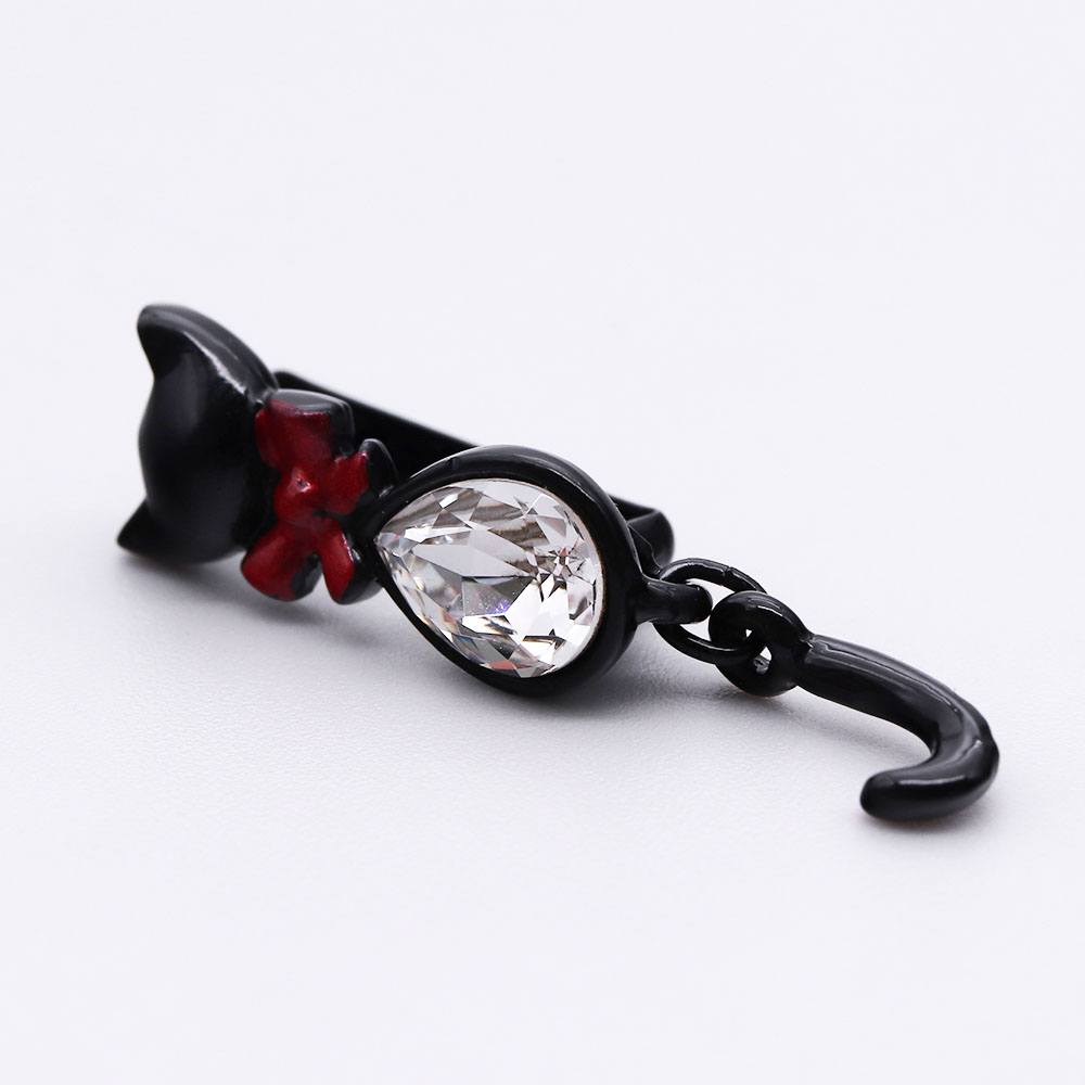 真鍮帯留(ゆらゆら猫しっぽ)