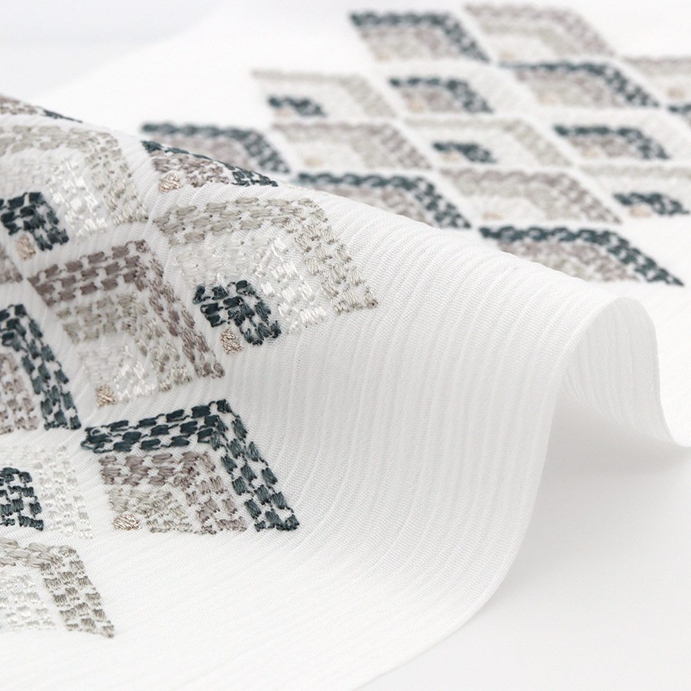 刺繍楊柳半衿(青海波)【いち利モールオリジナル】