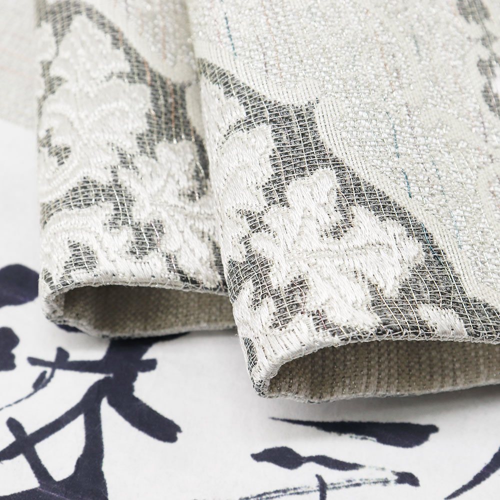 桃皮染め西陣袋帯(華菱)『綾形』【吉村織物】