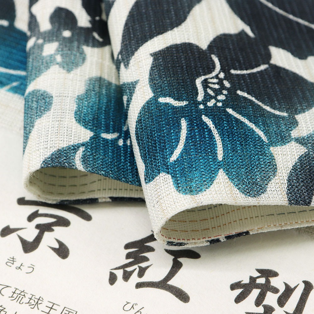 京紅型染め袋帯(花尽くし)