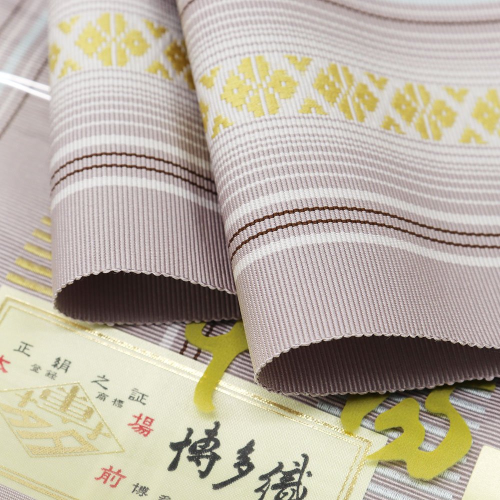 博多八寸名古屋帯(五献上)【井上絹織】