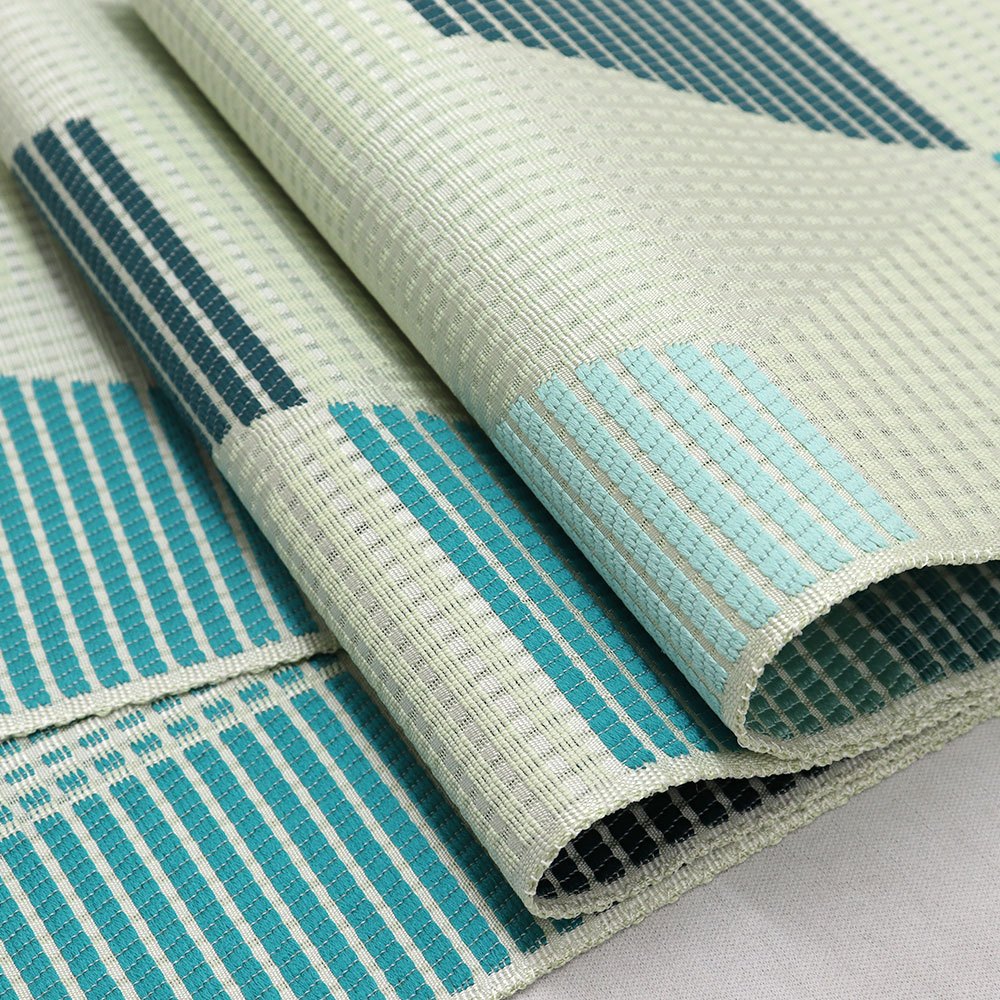 博多紋小巾袋帯（菱/格子）：薄緑×緑【協和織工場】
