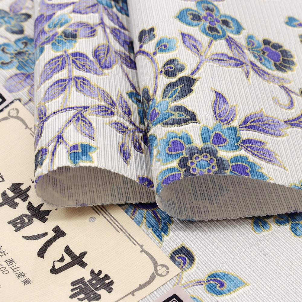 牛首八寸名古屋帯(花冠)【白山工房×岡重】