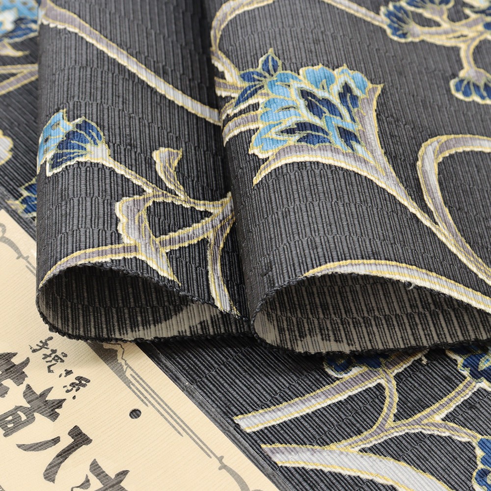 牛首八寸名古屋帯(花唐草)【白山工房×岡重】