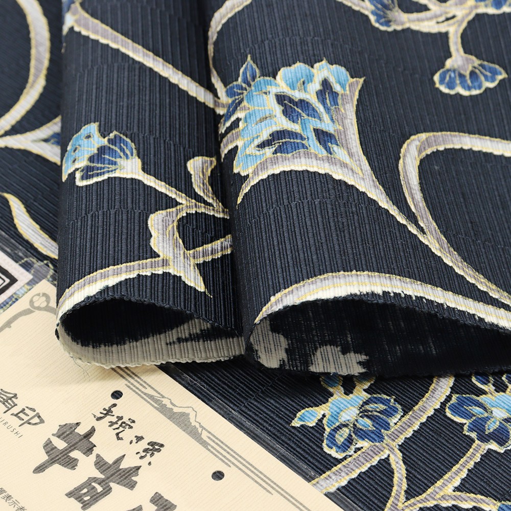 牛首八寸名古屋帯(花唐草)【白山工房×岡重】