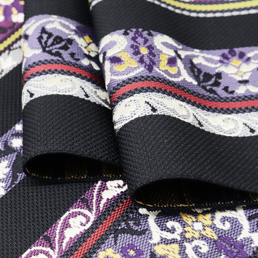 博多ななこ織八寸名古屋帯(華紋間道)【大倉織物】