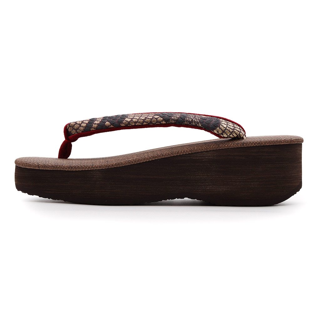 博多織カフェ草履(石畳)【カレンブロッソ】