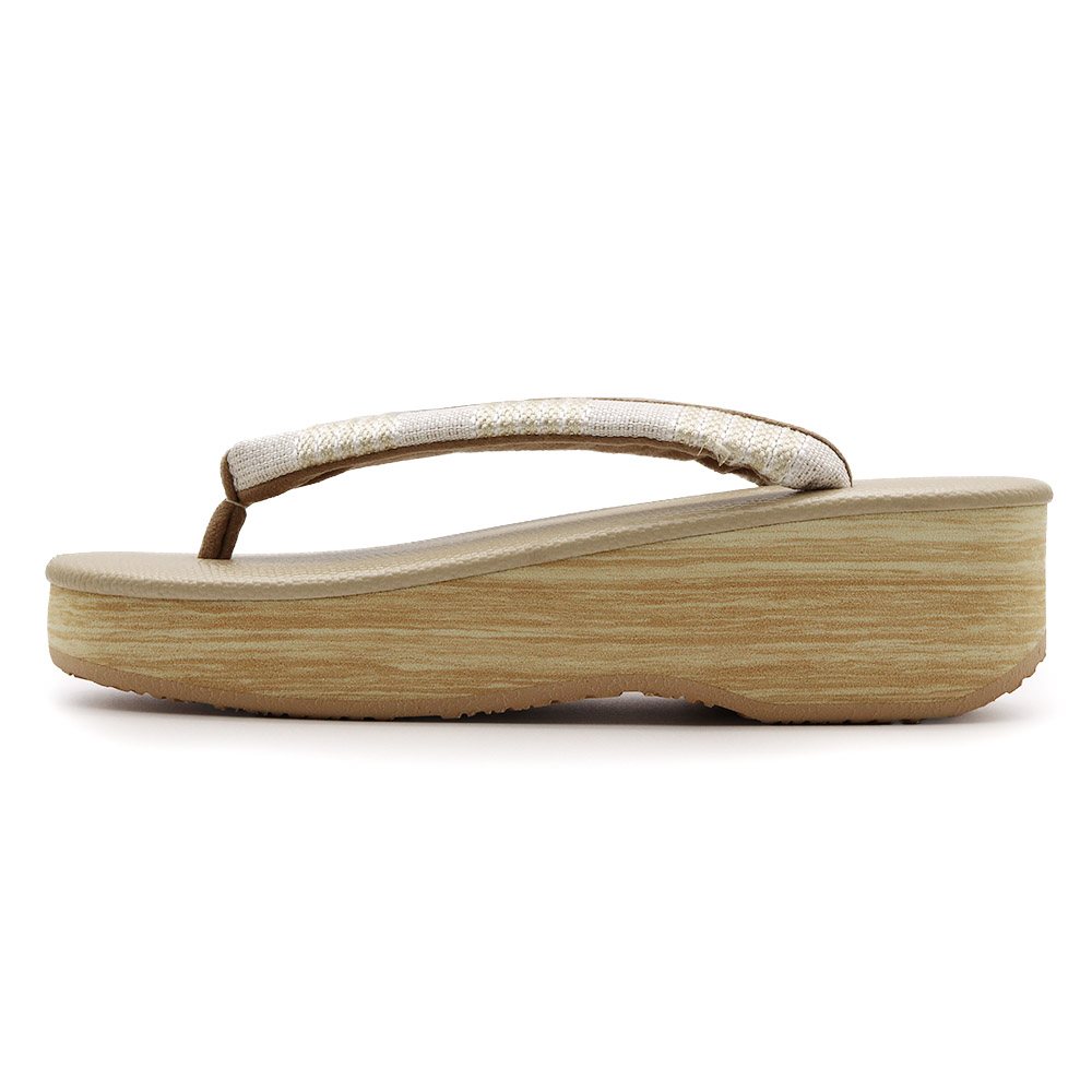 博多織カフェ草履(横段)【カレンブロッソ】