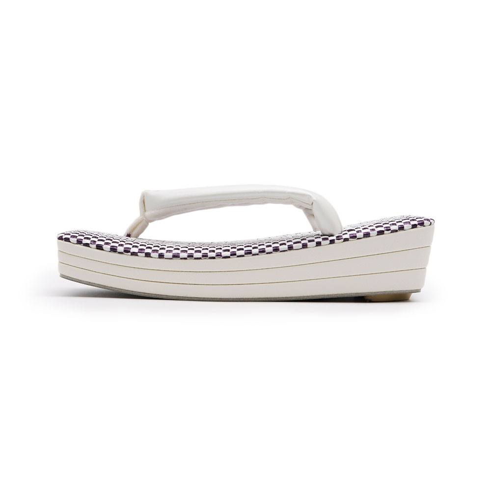 スクエア型草履【白梅】