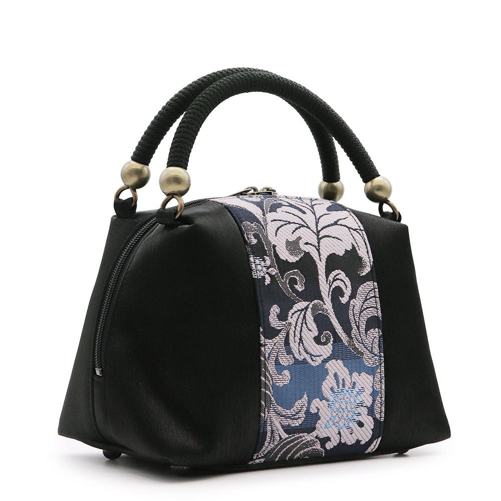 丸型ボストンバッグ(博多/唐花)『彩小径』