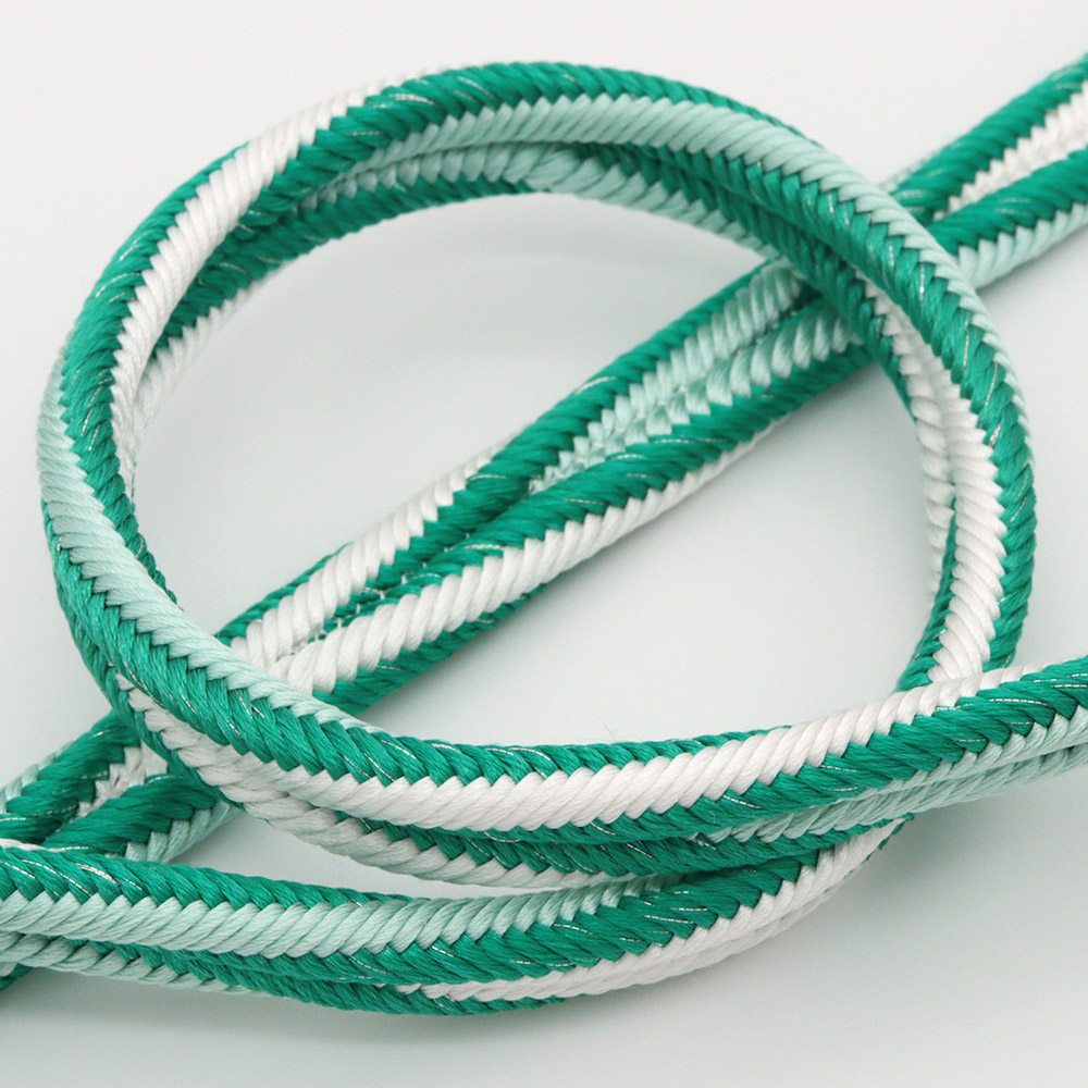 洋角組み撚り房帯締(銀入り矢羽根)【加藤萬】