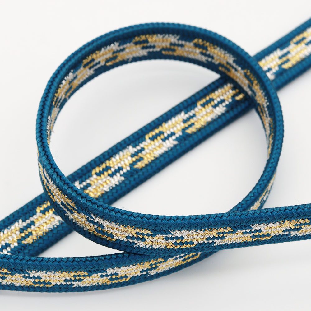 変わり高麗組み帯締(金銀入り山路)『江戸組紐』【五嶋紐】