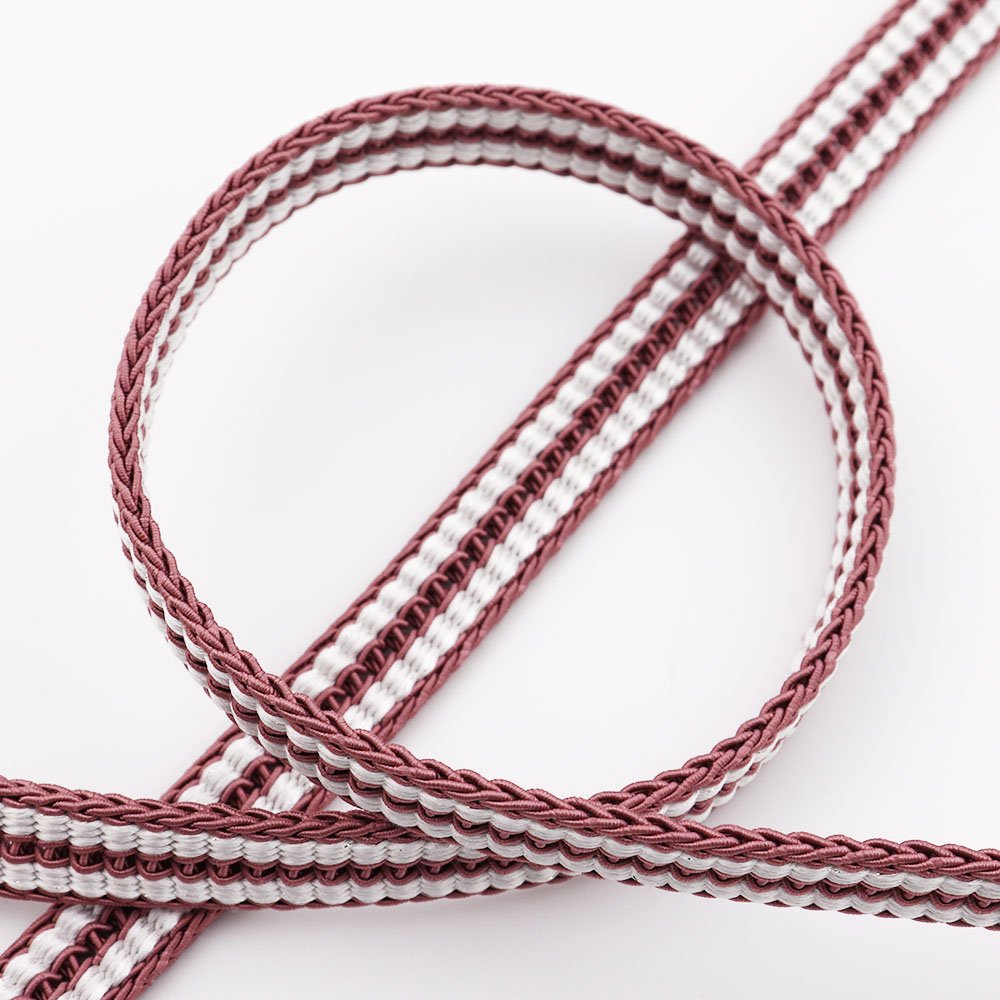 平源氏レース組み撚り房帯締(バイカラー)【加藤萬】