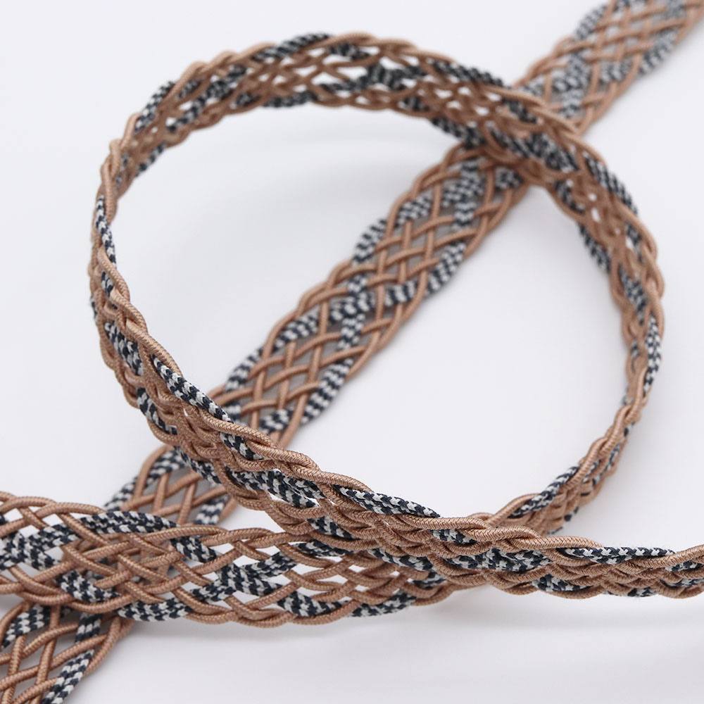 レース組み帯締(縞絡げ)