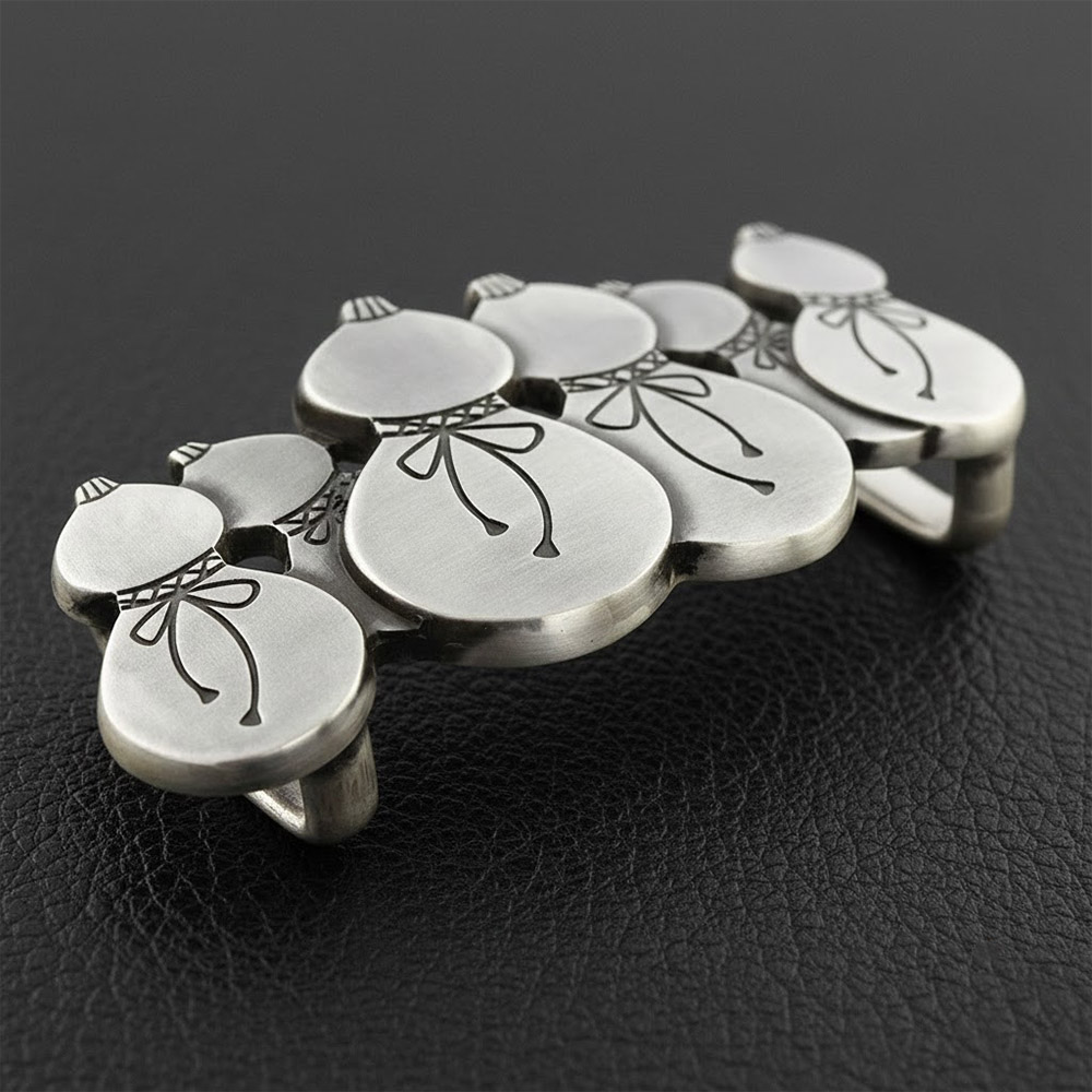 真鍮製帯留(六ひょうたん)【大原商店】