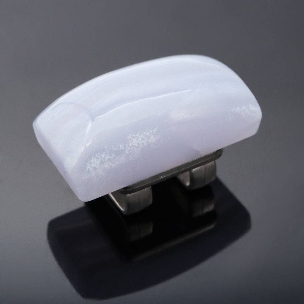 天然石帯留(ブルーレースアゲート)