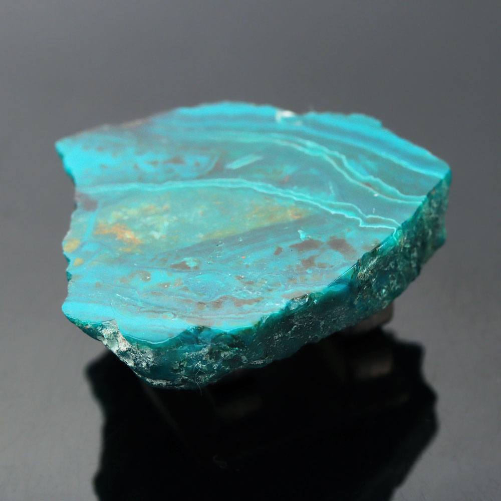 天然石帯留(クリソコラスラブ)