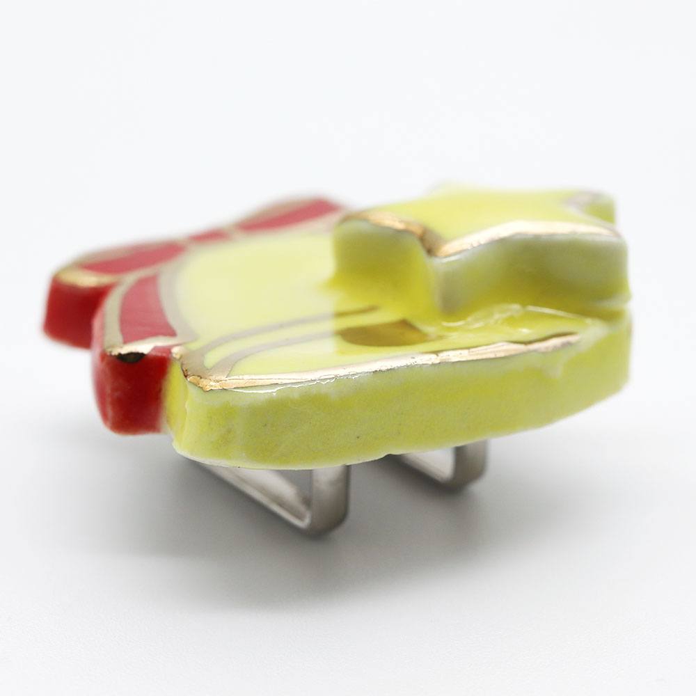 清水焼帯留(ベルと星)【馬籠静】