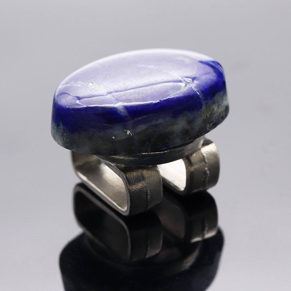 天然石帯留(ラピスラズリ)