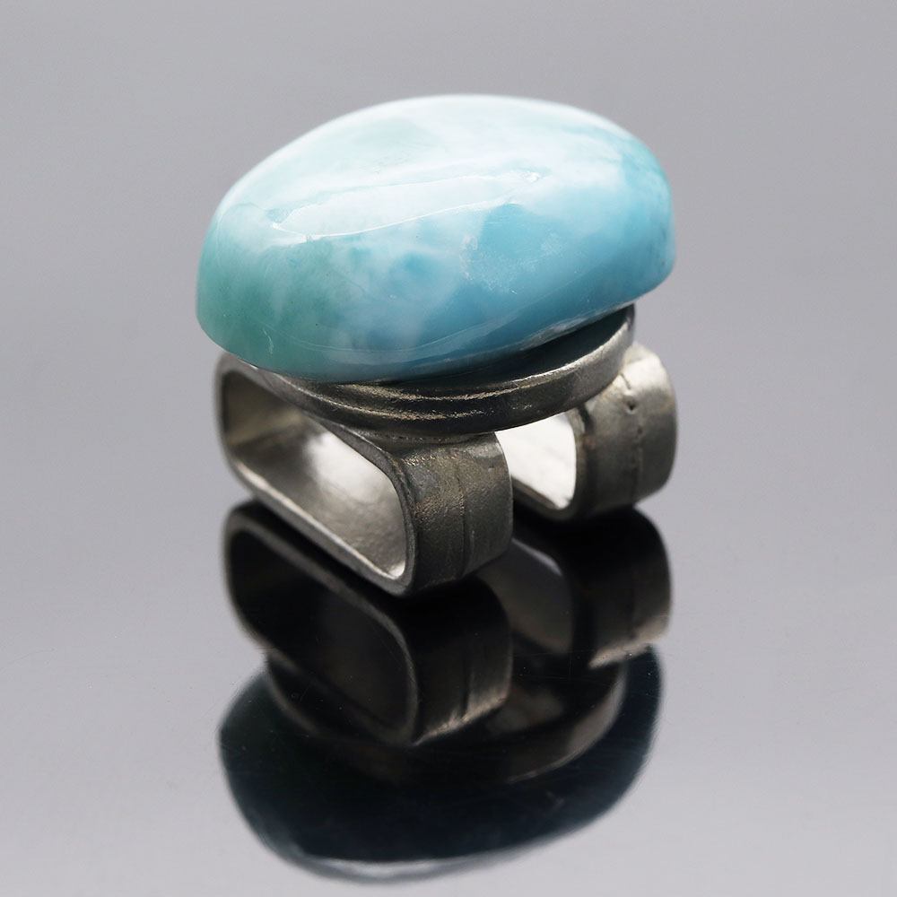 天然石帯留(ラリマー)