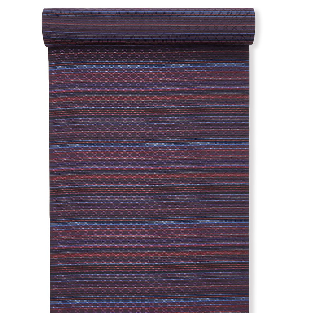 薩摩花織（横段）：紫【大迫織物】