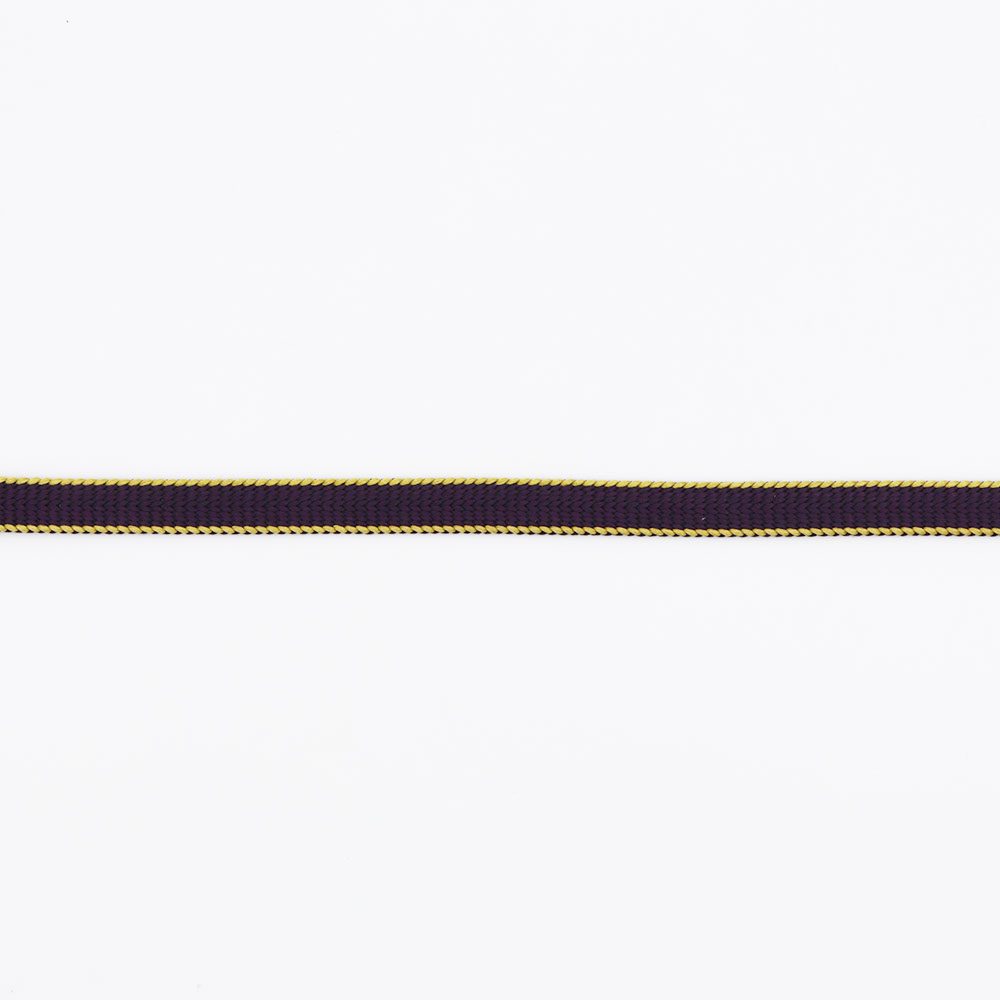 耳付きリバーシブル三分紐帯〆：紫×黄【ミヤコレ】