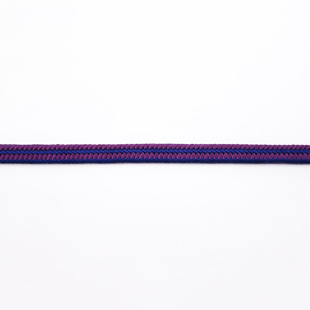平唐組み帯〆（切線筋）：紺×紫【渡敬】