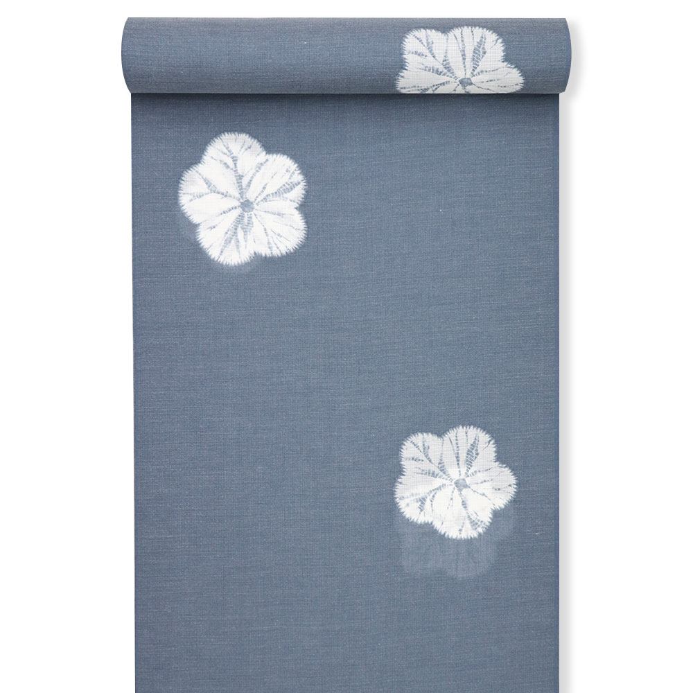 洗える夏長襦袢(絞り風梅花)『紅梅襦袢』【東レ爽竹】