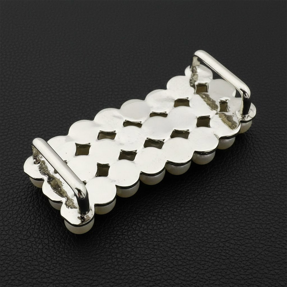 パール帯留(三連ウェーブ)『花しおり』【大原商店】