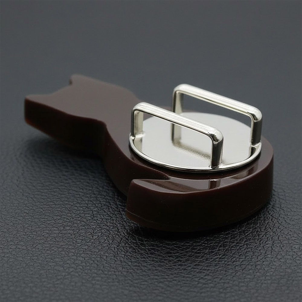 貝帯留(ネコ)【リオン工芸】