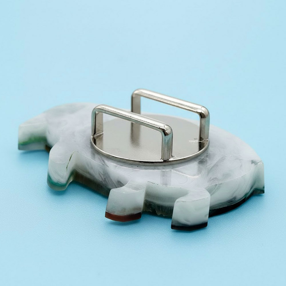 貝帯留(ペンギン)【リオン工芸】