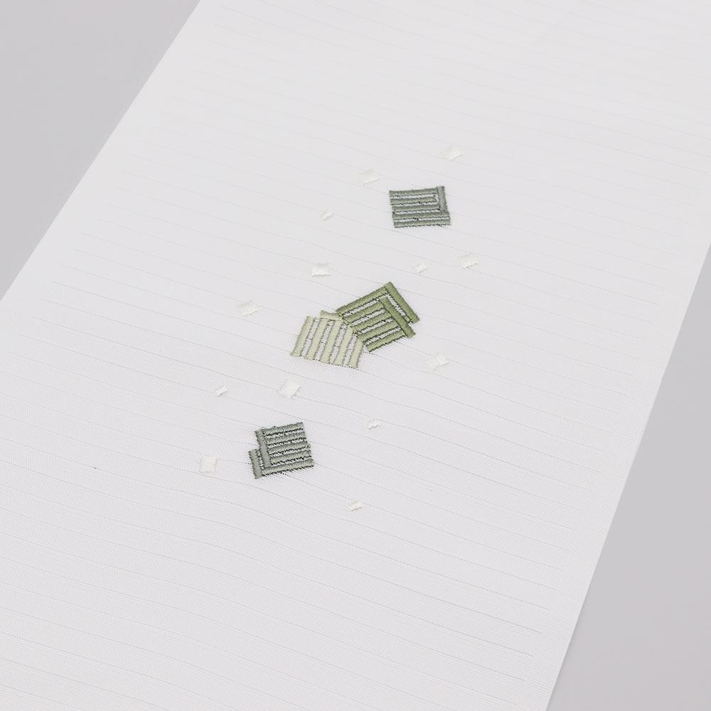 ワンポイント刺繍絽半衿(源氏香)【いち利モールオリジナル】