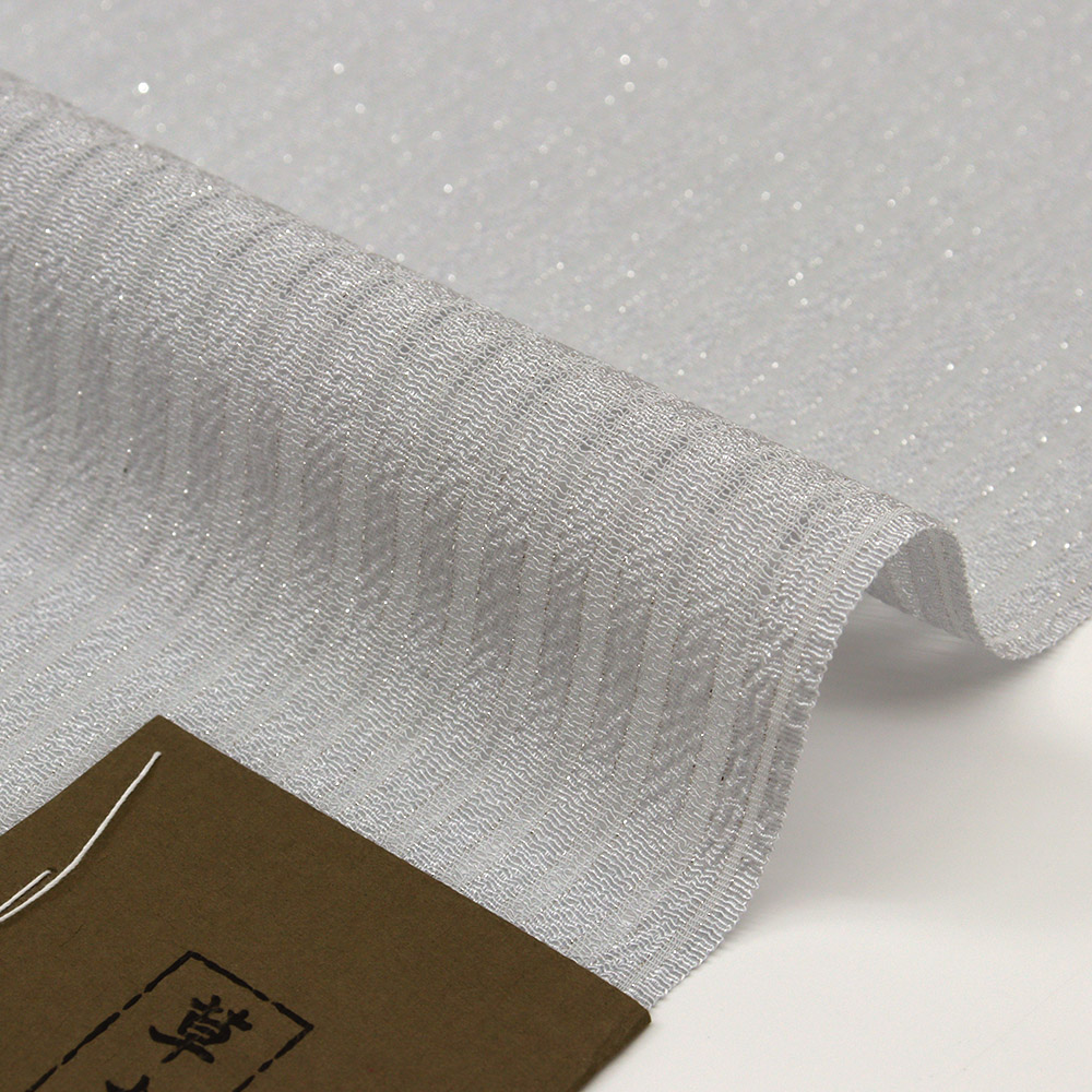 草木染め縦絽帯揚(銀通し)