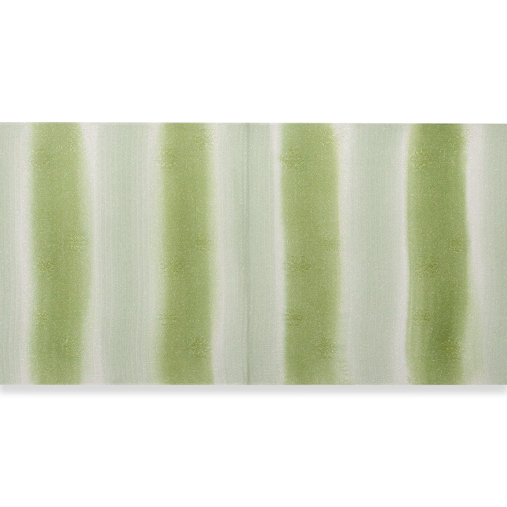 銀通し絽帯揚(雪結晶/段ぼかし)