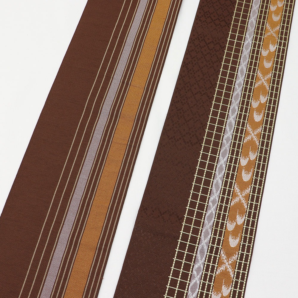 博多小袋帯(絣風)『舞扇』