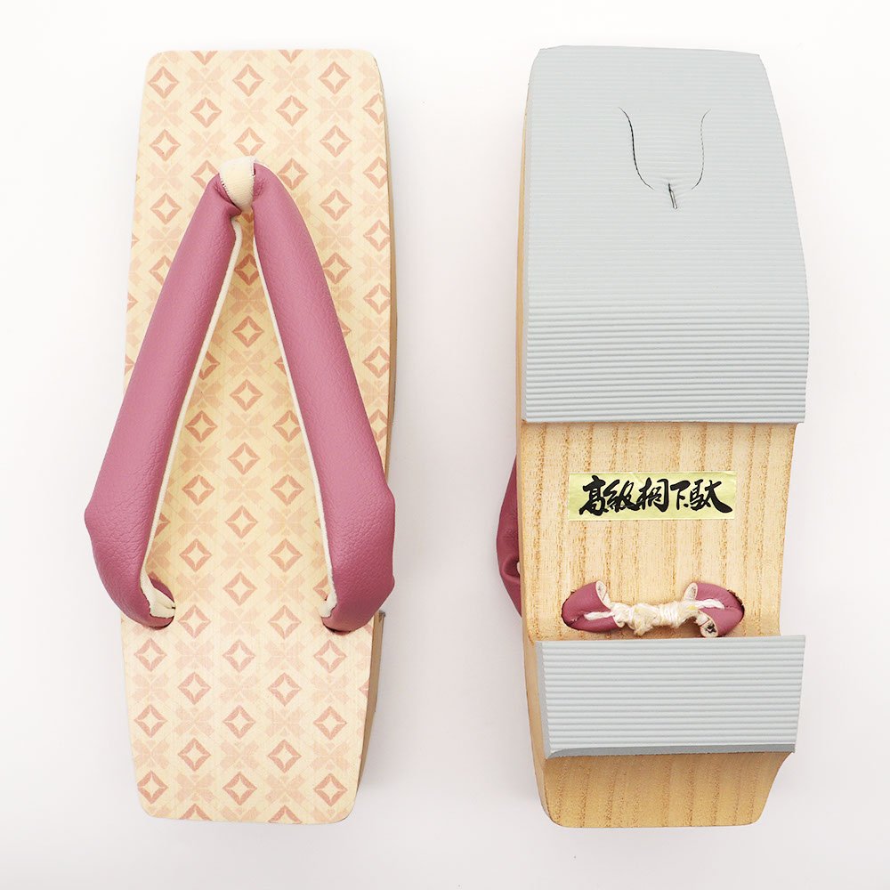 スクエア下駄(菱繋ぎ)『彩小径』