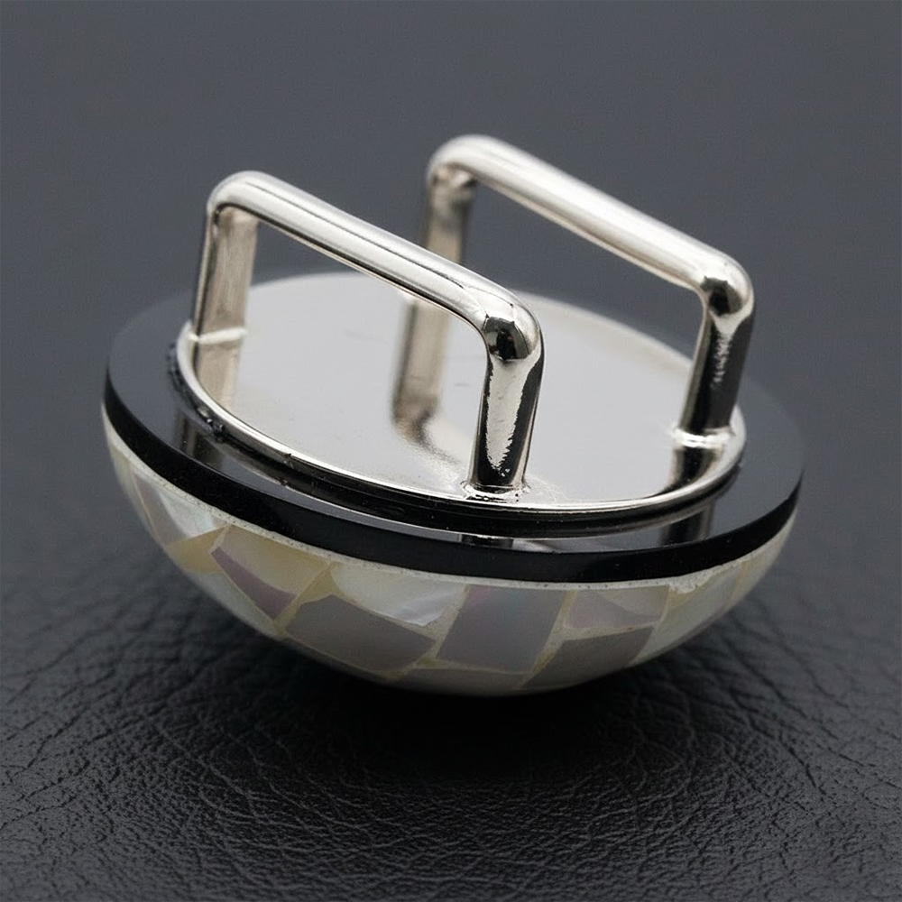 螺鈿帯留(ラウンド/中)『花しおり』【大原商店】