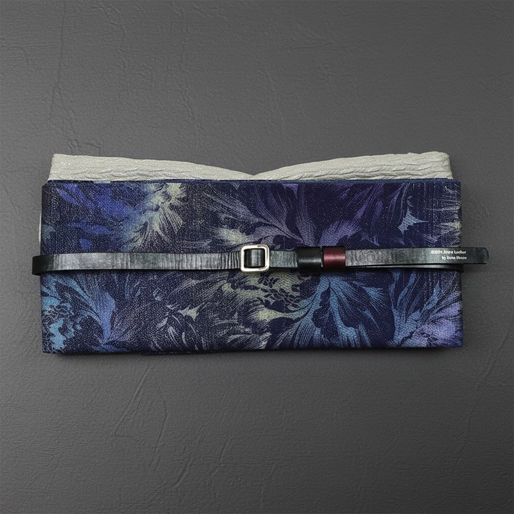 本革帯締めベルト『琳派シルバー』【カレンブロッソ】