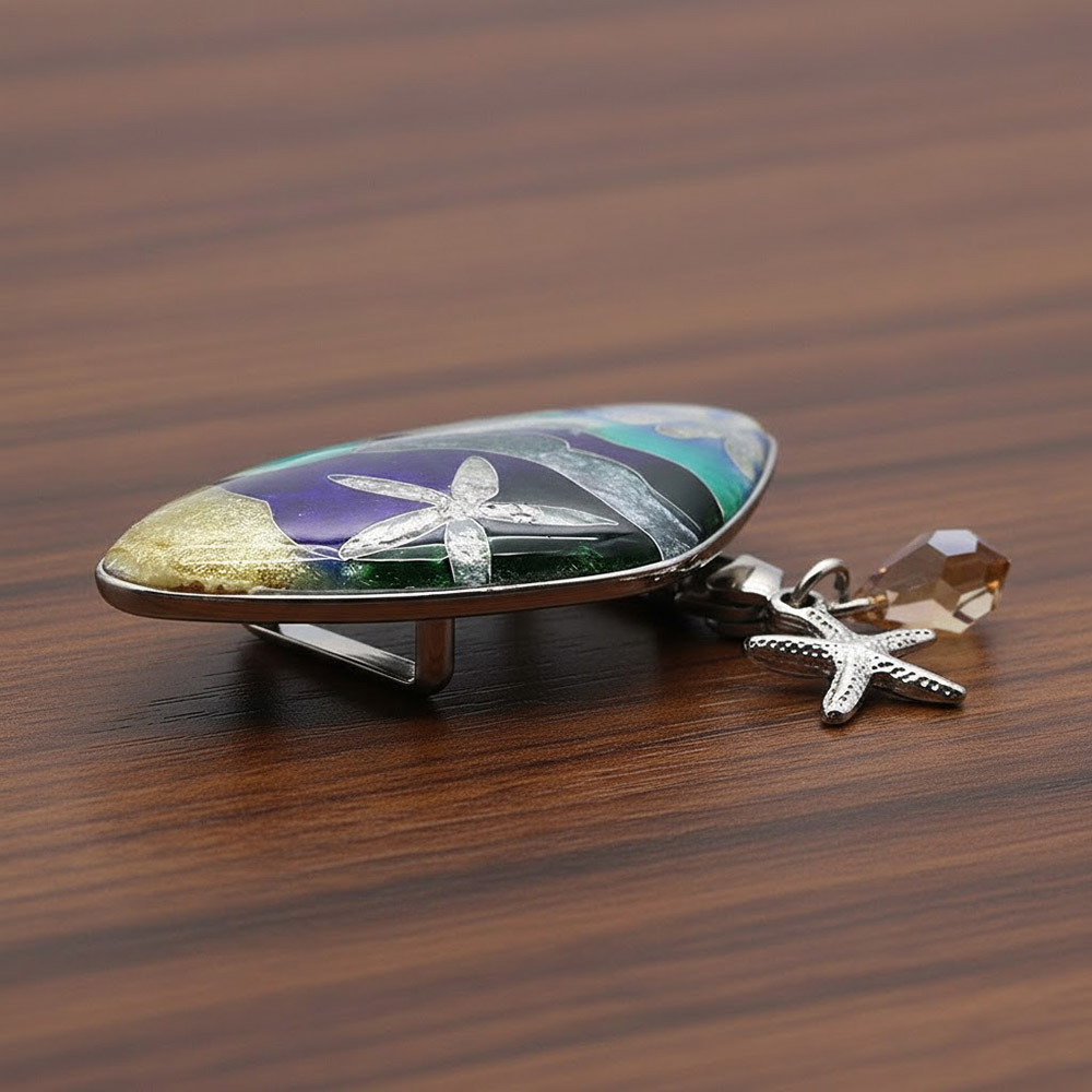 京七宝焼帯留『SHELL』【wayuplus×いち利モール】