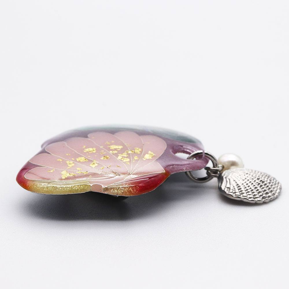 京七宝焼帯留『SHELL』【wayuplus×いち利モール】