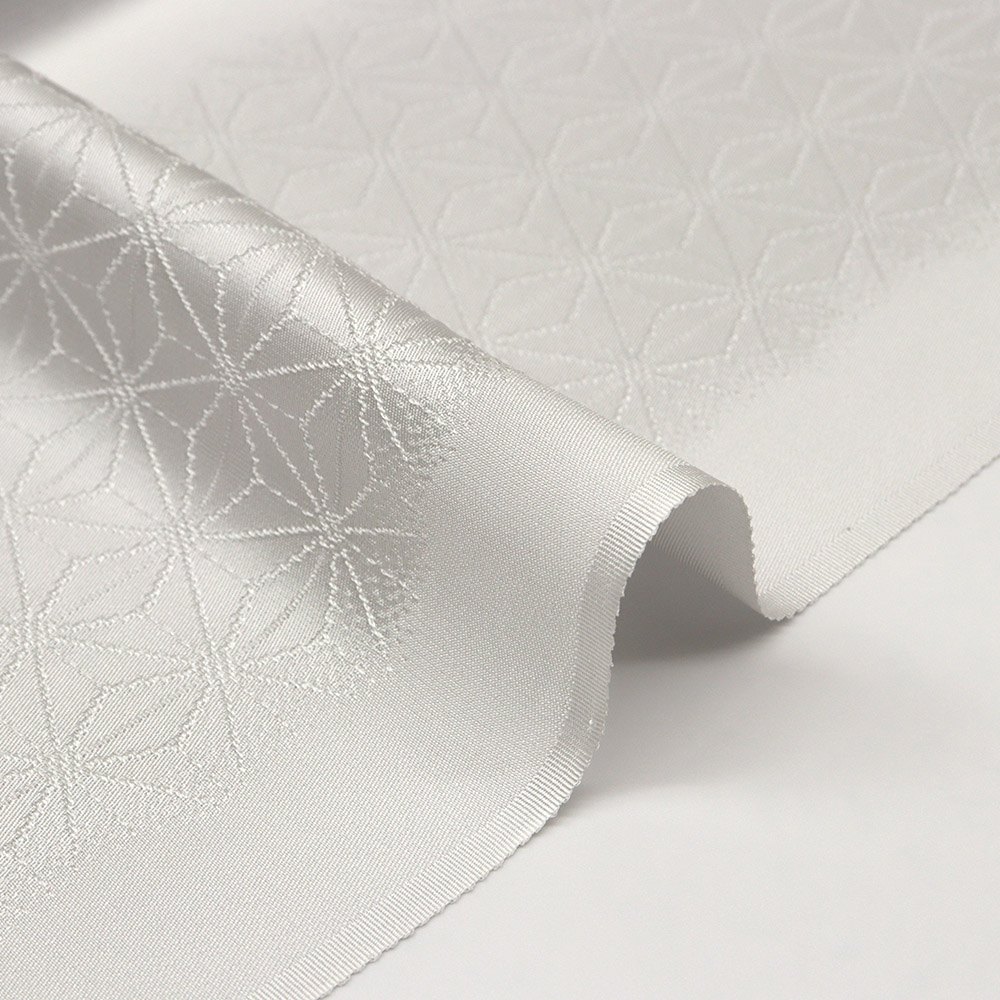 縦ぼかし帯揚 (麻の葉/縞地紋)