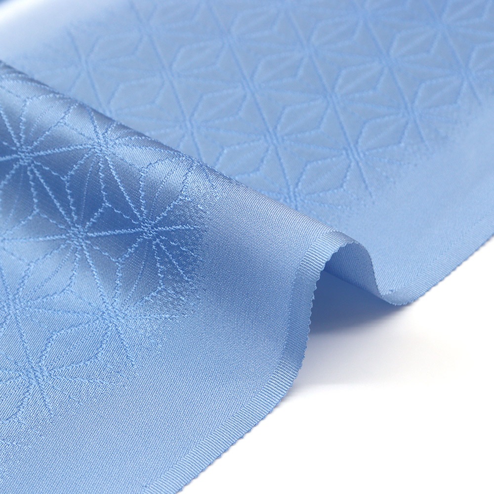 縦ぼかし帯揚 (麻の葉/縞地紋)