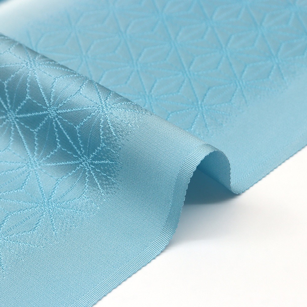 縦ぼかし帯揚 (麻の葉/縞地紋)