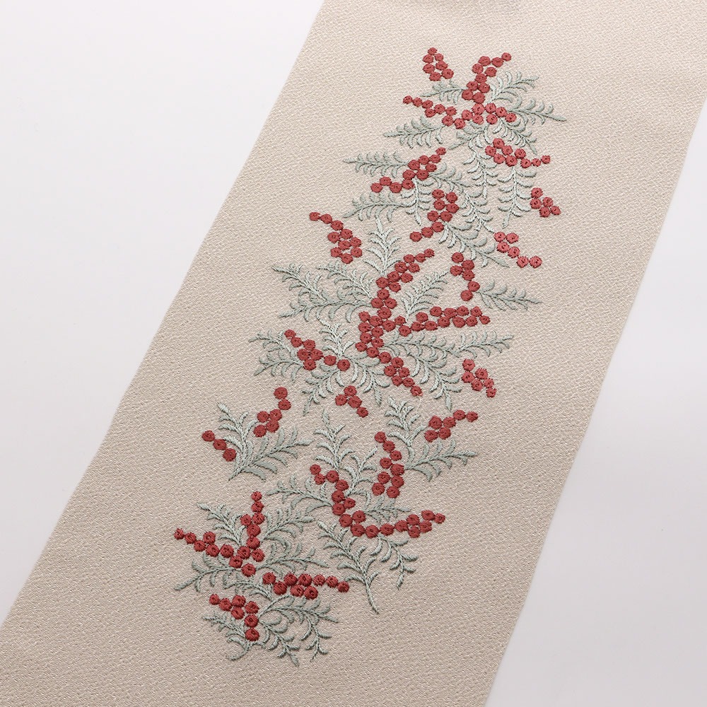 刺繍半衿(ミモザ)【いち利モールオリジナル】