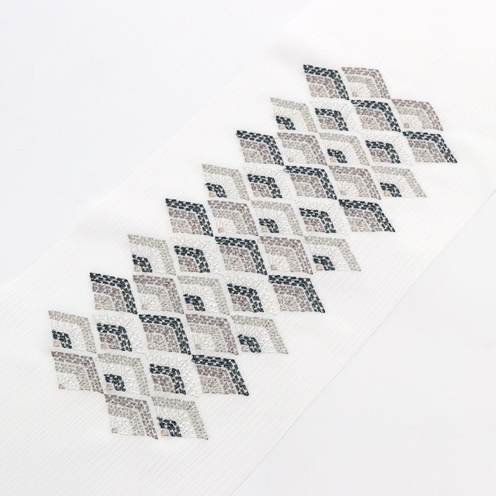 刺繍楊柳半衿(青海波)【いち利モールオリジナル】