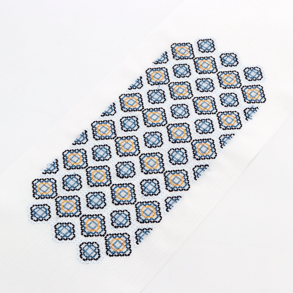 刺繍楊柳半衿(柿の花)【いち利モールオリジナル】