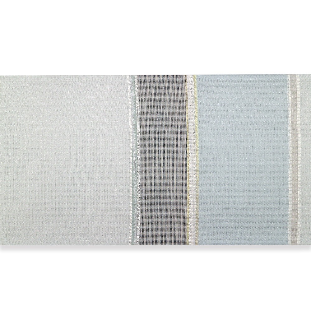 西陣袋帯（横段）：白×紫【河瀬満織物】