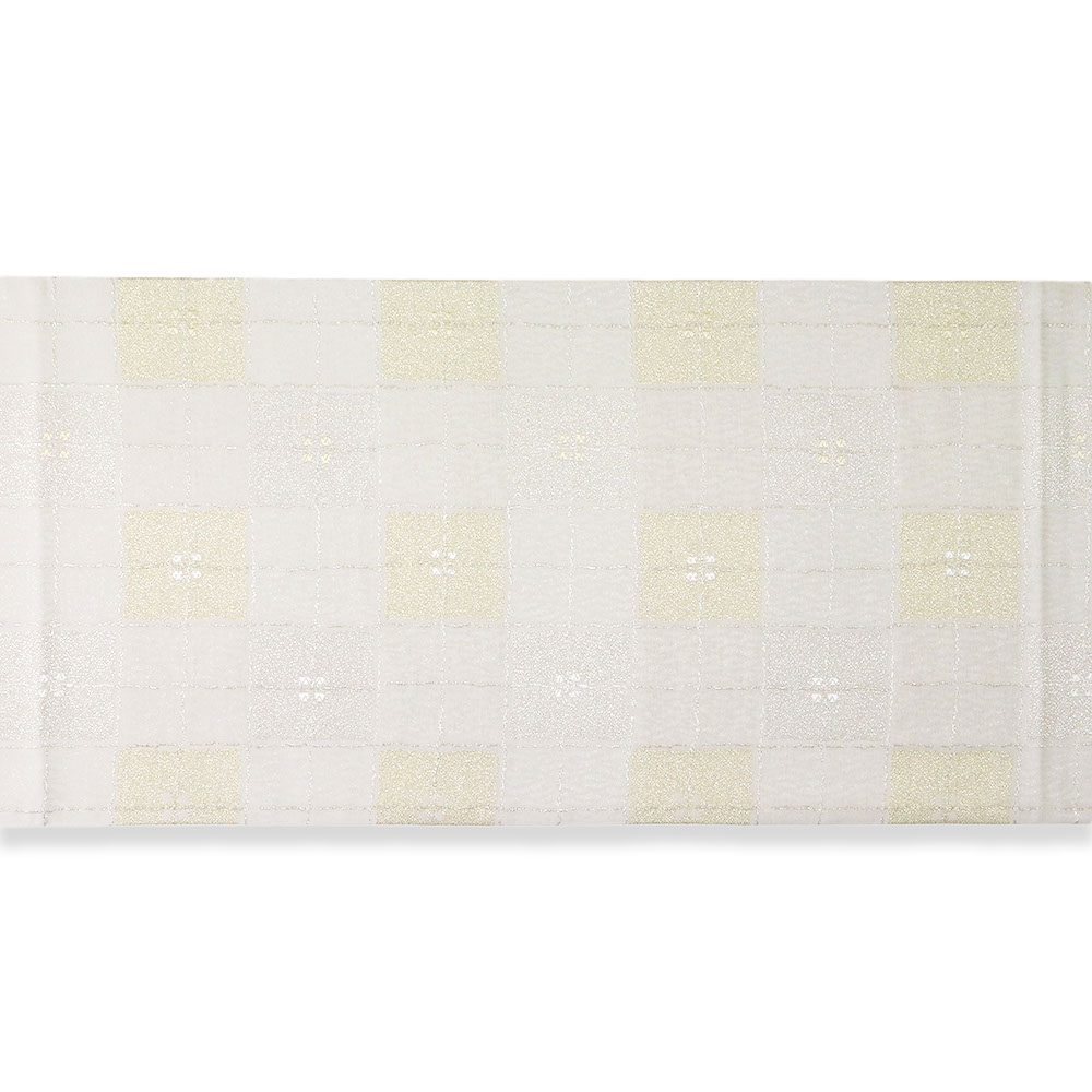 西陣袋帯(市松格子)【木原織物】