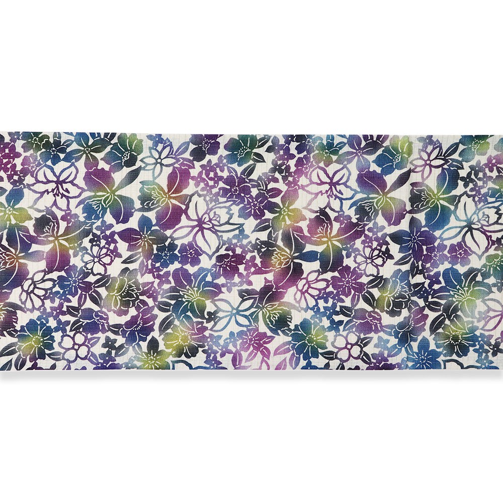 京紅型染め袋帯(花尽くし)