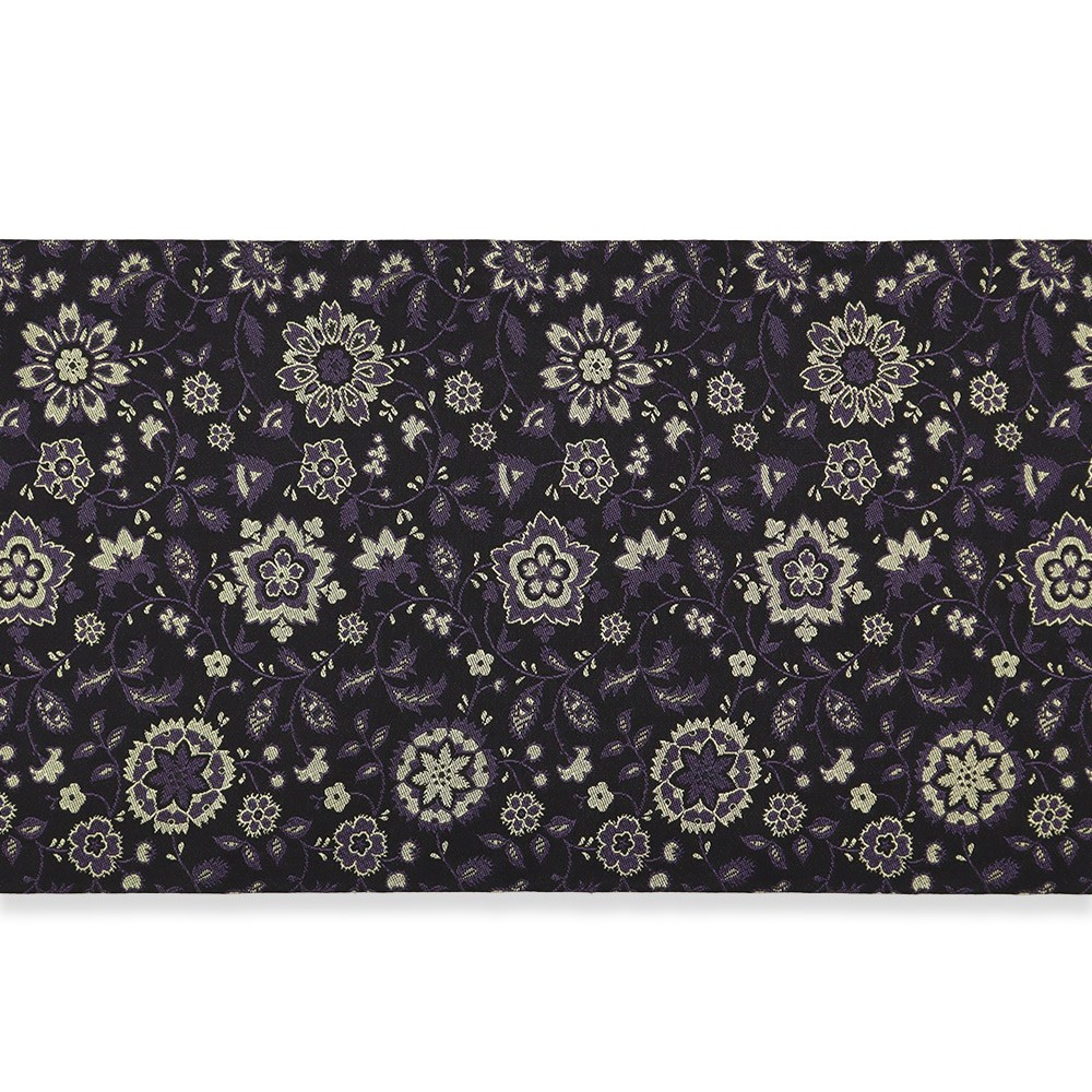 西陣御召地九寸名古屋帯(花唐草)